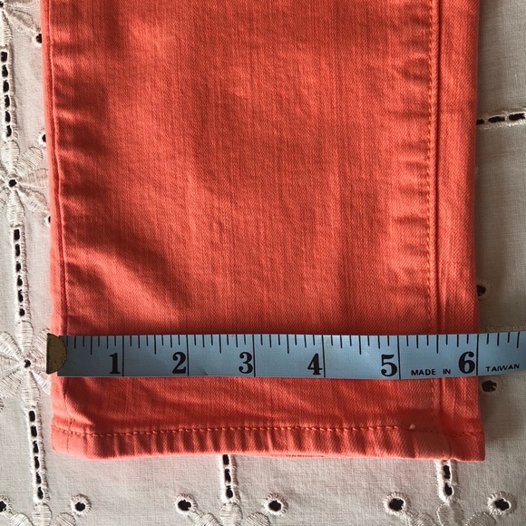 2xHP🎉ANN TAYLOR Orange Modern Fit Skinny Jeans - Picture 8 of 10